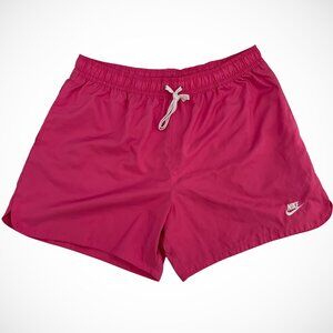 NIKE XXL Mens 6" Hot Pink Logo Swim Trunk Lined Activewear Workout Shorts Chill